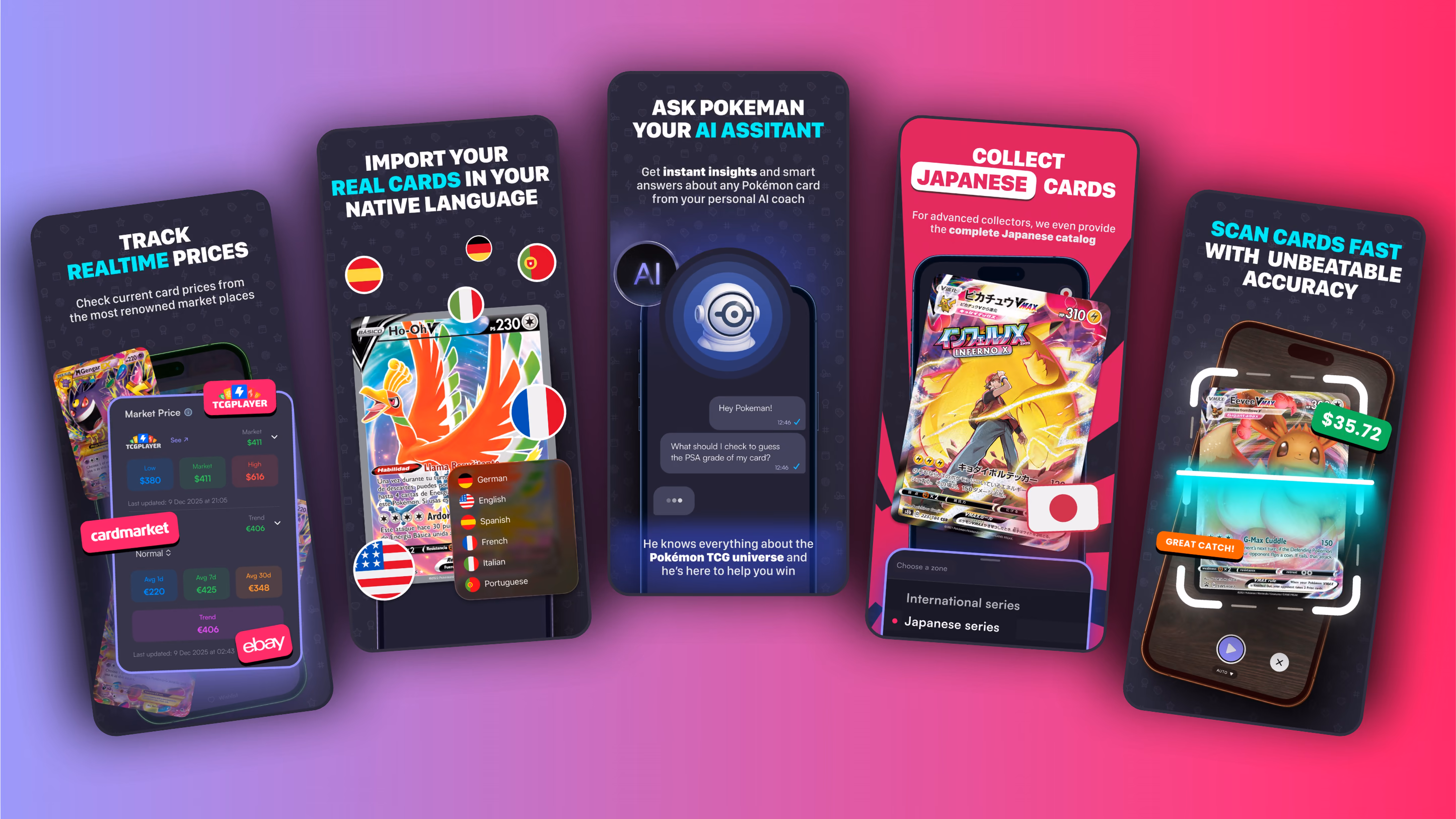 Best Pokémon card scanner app: scanning a card and checking its value in BindeX